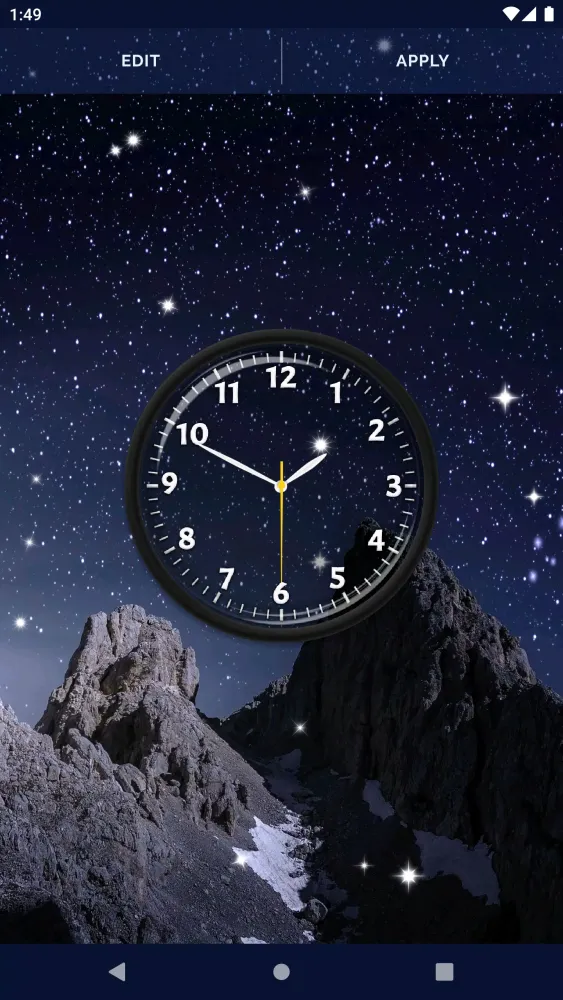 Night Sky Clock Live Wallpaper স্ক্রিনশট