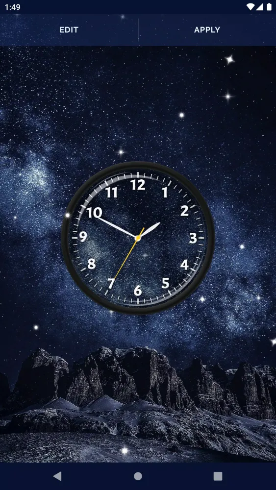 Night Sky Clock Live Wallpaper স্ক্রিনশট