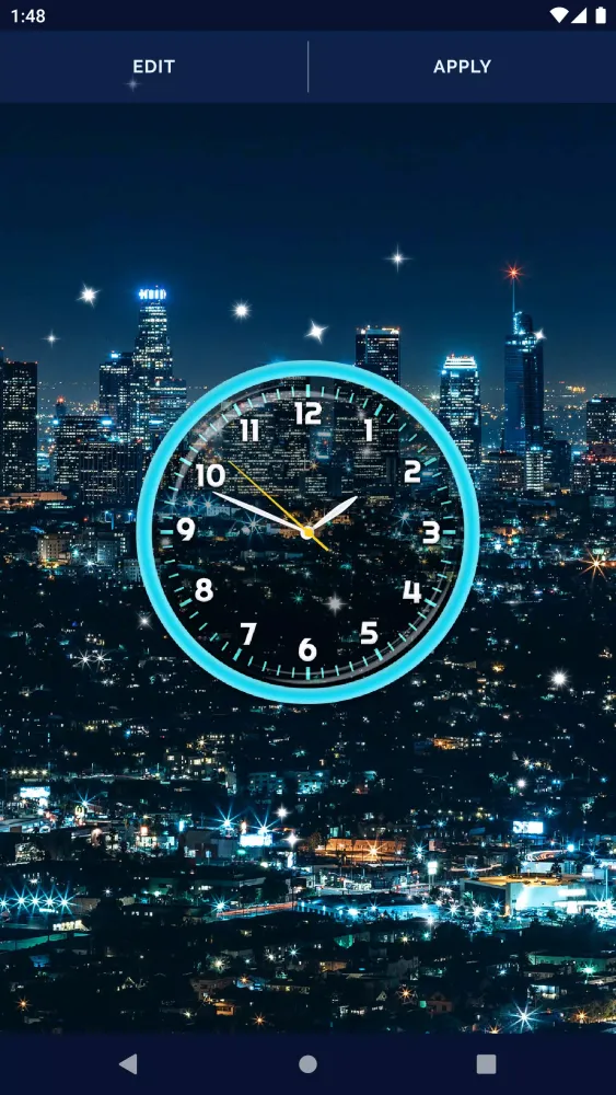 Night Sky Clock Live Wallpaper স্ক্রিনশট