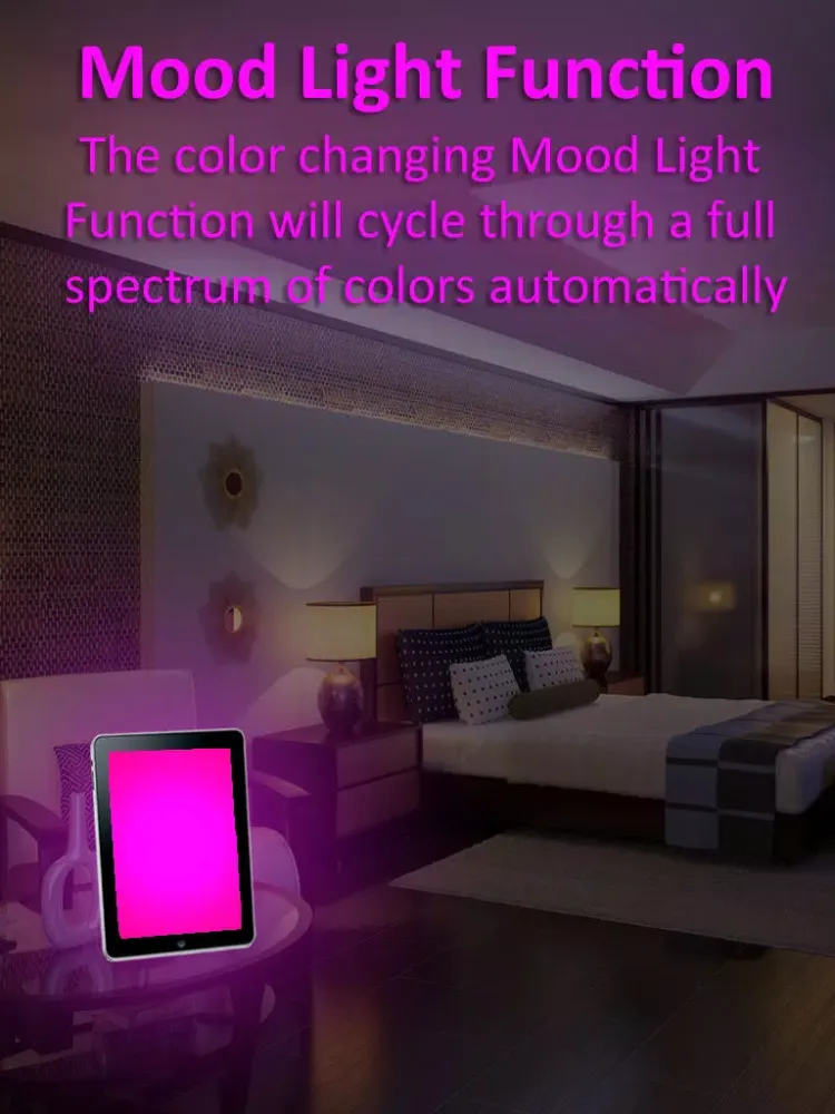 تصاویر Night Light Ultimate - Mood Light with Music, NightLight with sound sensor, Time Display & Alarm Clock iPad 