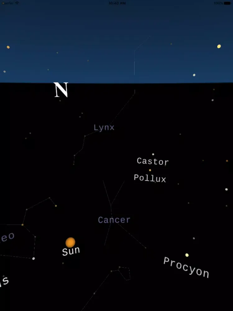 Tangkapan layar NightSky Exploration iPad 