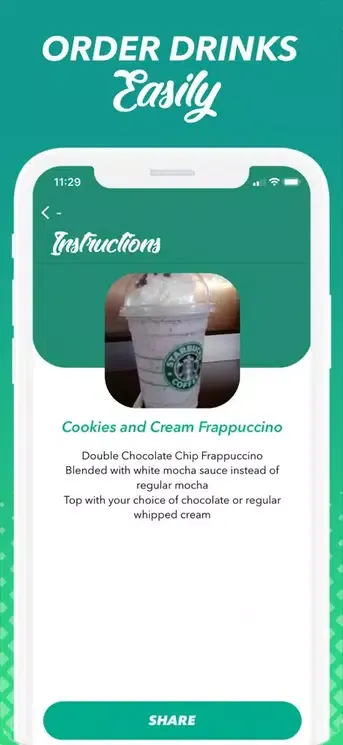Скриншоты Starbucks Secret Menu