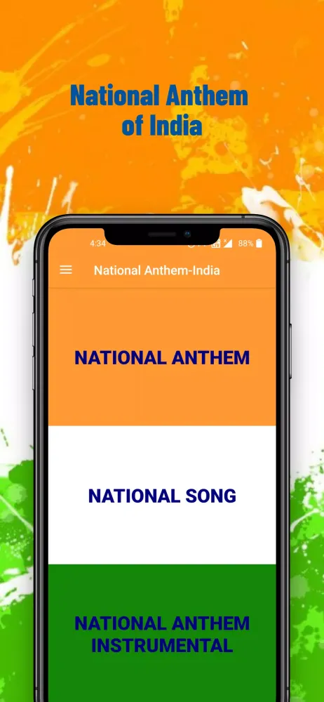 Tangkapan skrin Indian National Anthem