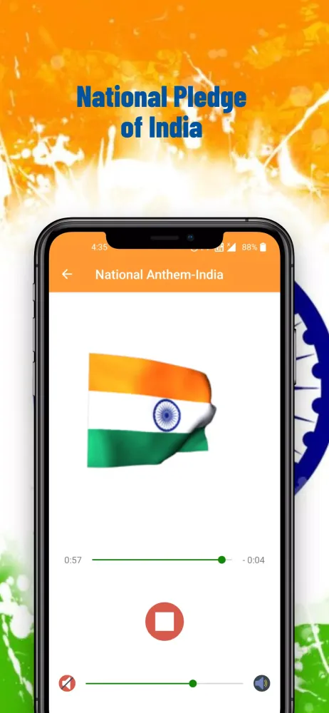 Tangkapan skrin Indian National Anthem