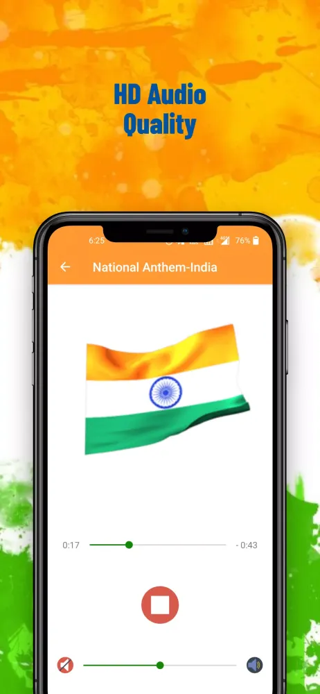 Tangkapan skrin Indian National Anthem