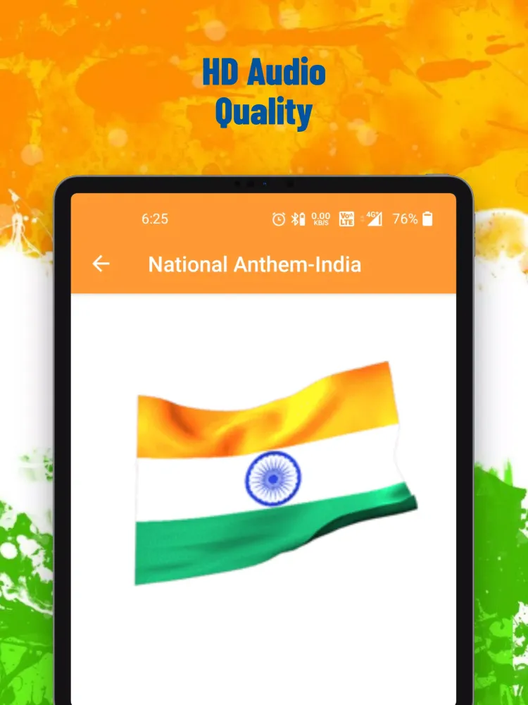 Tangkapan skrin Indian National Anthem