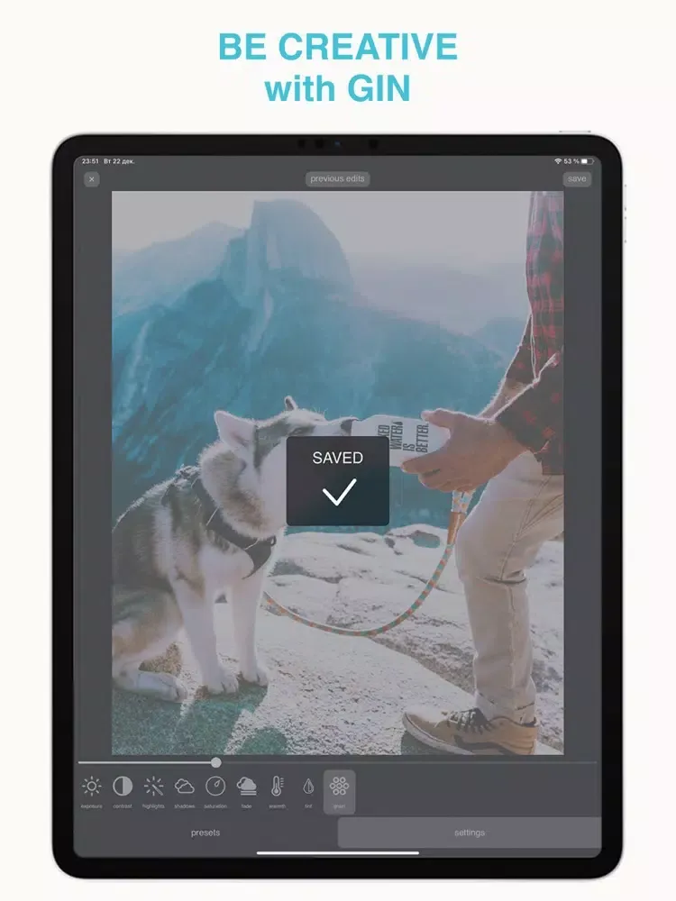 صور GIN: Photo & Video Editor iPad 