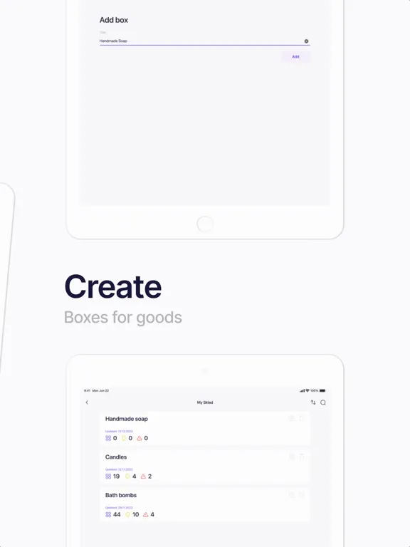 Capturas de pantalla de Sklad: Inventory Tracker iPad 