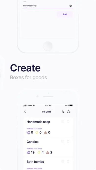 Capturas de pantalla de Sklad: Inventory Tracker
