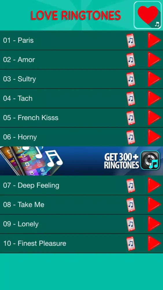 Love Ringtones Free – Romantic Melodies and Best Valentine's Day Soundboard for iPhone スクリーンショット