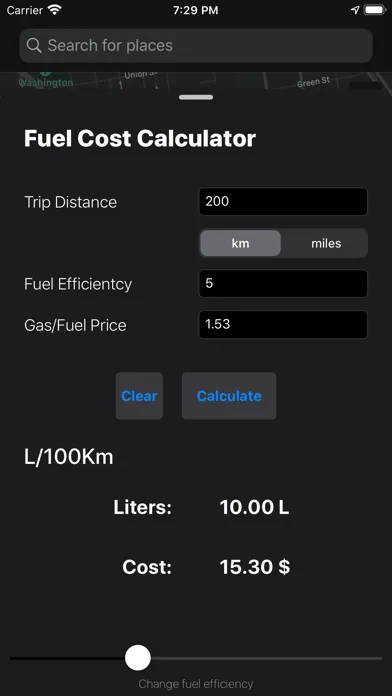 Fuel Cost Calculator - Maps应用截图