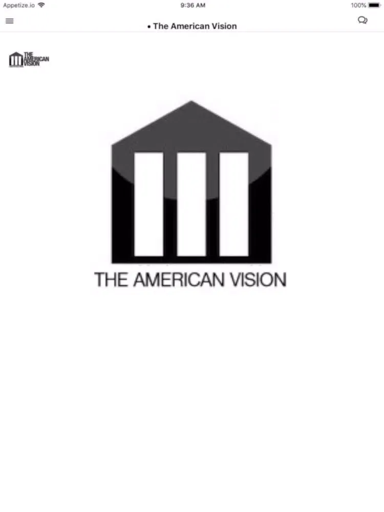 The American Vision iPad  Screenshots