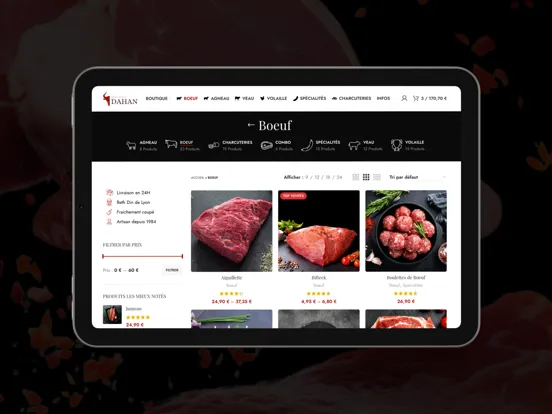 Boucherie DAHAN iPad Screenshots