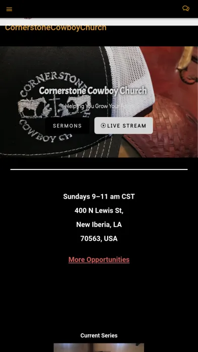 Zrzuty ekranu Cornerstone Cowboy Church