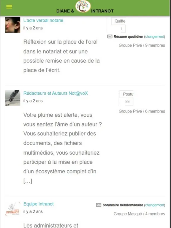 DIANE-INTRANOT iPad Screenshots