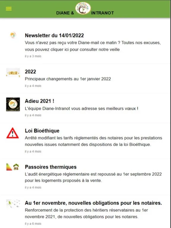 DIANE-INTRANOT iPad Screenshots