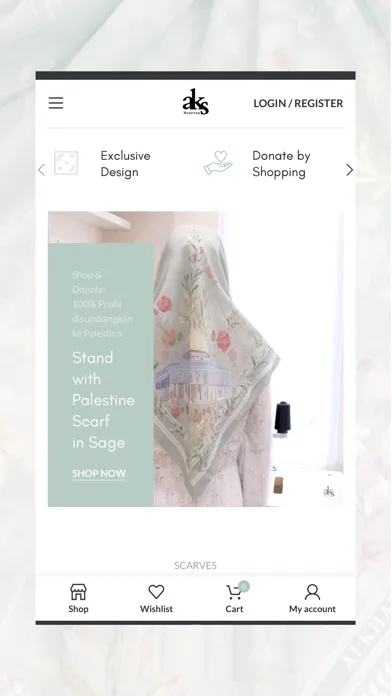 Tangkapan layar ALKHANSAS Scarves