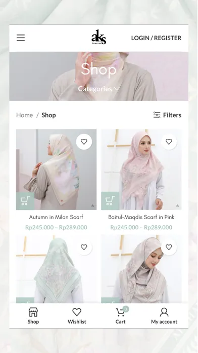 Tangkapan layar ALKHANSAS Scarves