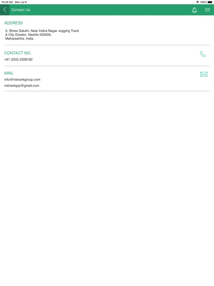 Nishank Group iPad  Screenshots