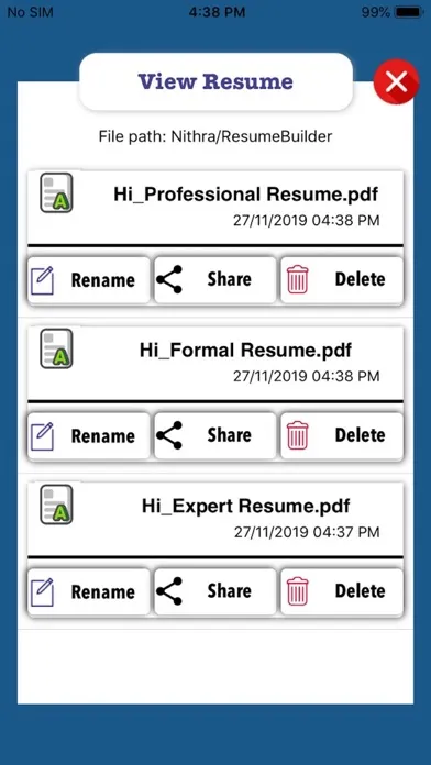 Nithra Resume Builder應用截圖