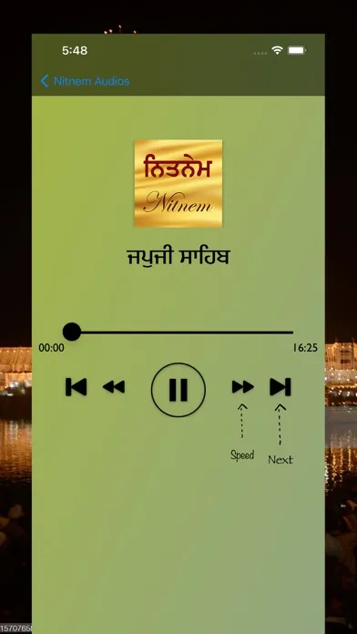 Tangkapan layar Nitnem with Audios