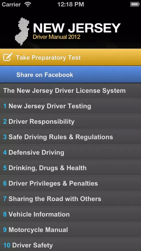 New Jersey Driver Manual Free應用截圖