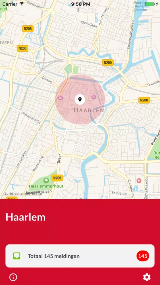 Captures d'écran de Haarlem - OmgevingsAlert