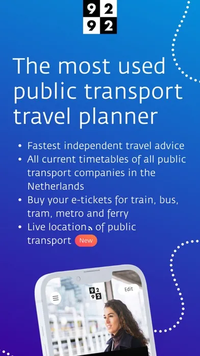 9292 reisplanner OV + e-ticket應用截圖