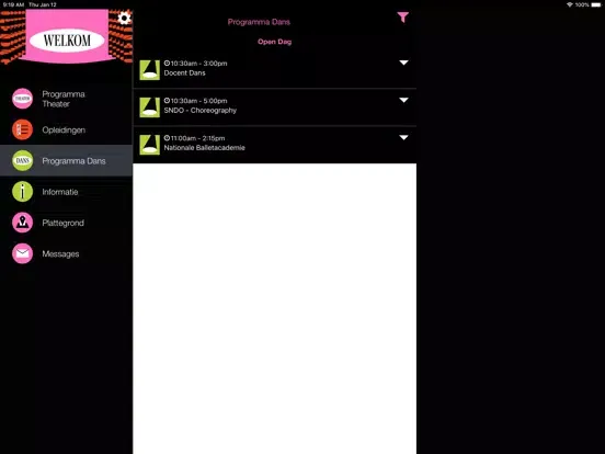 Screenshot di ATD Open Dag iPad 