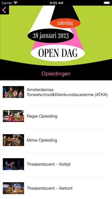 Screenshot di ATD Open Dag