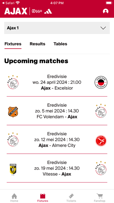 تصاویر Ajax Official App