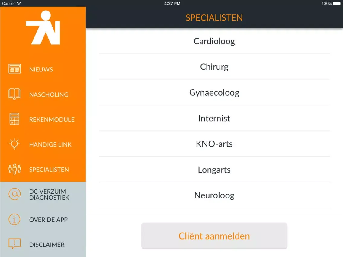 DC VerzuimDiagnostiek iPad  스크린샷