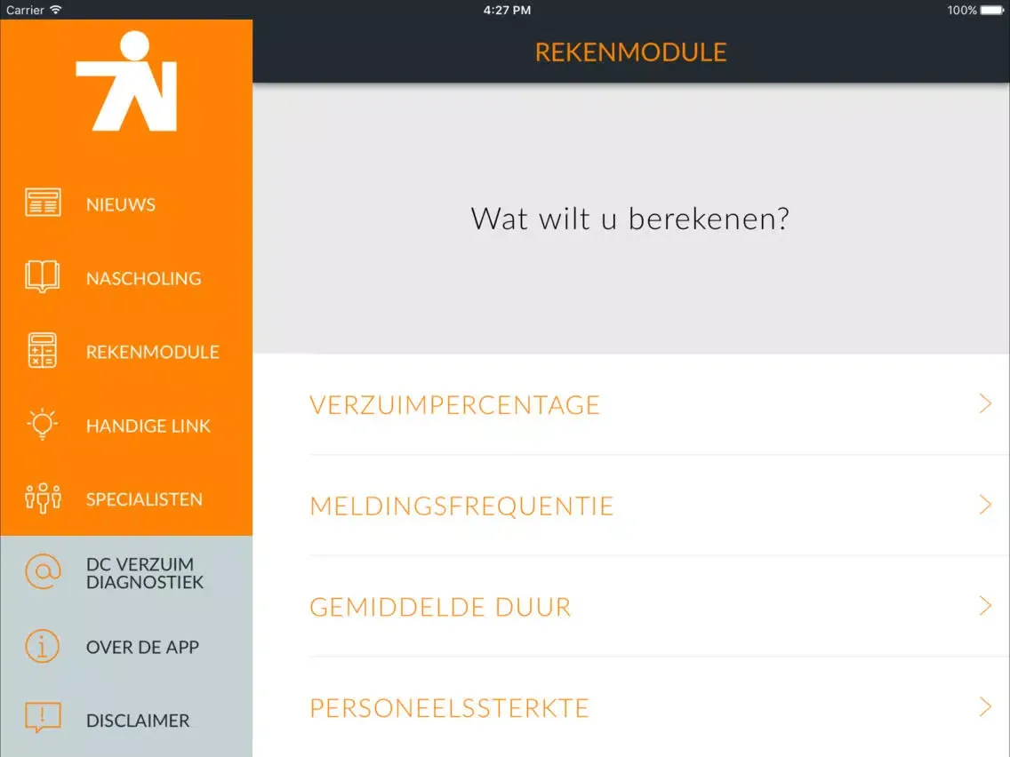 DC VerzuimDiagnostiek iPad  스크린샷