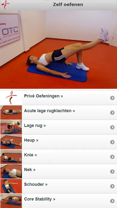 OTC Fysiotherapie Ekran Görüntüleri