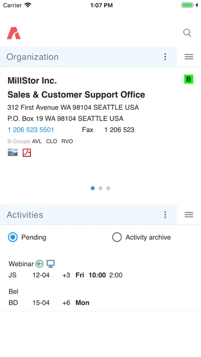 Ảnh chụp màn hình của Archie CRM