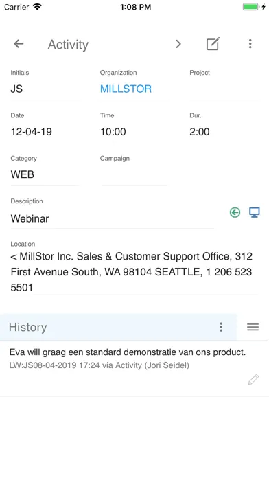 Ảnh chụp màn hình của Archie CRM