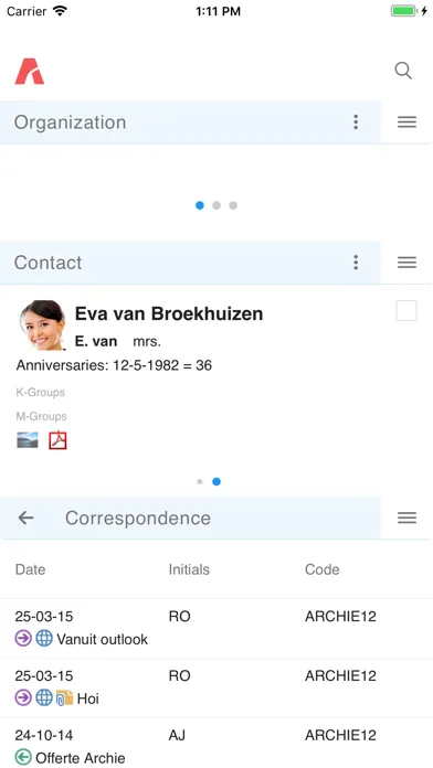 Ảnh chụp màn hình của Archie CRM