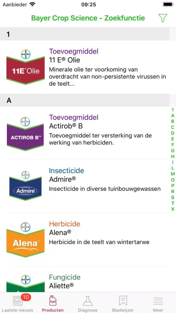 Captures d'écran de Bayer Agro App