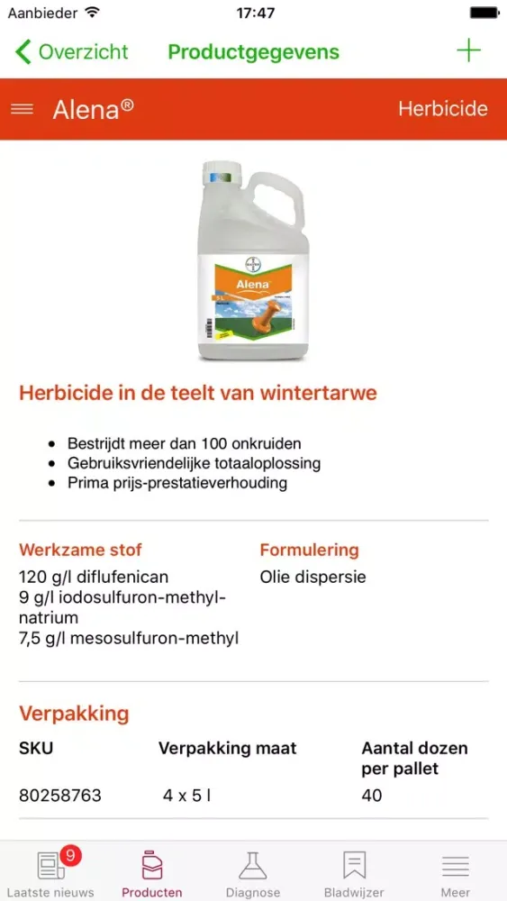 Captures d'écran de Bayer Agro App