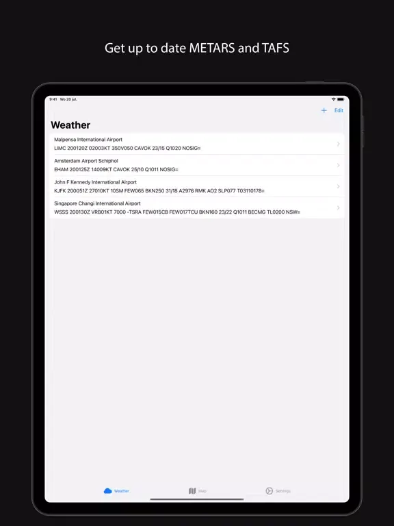 Ảnh chụp màn hình của Met Info iPad 