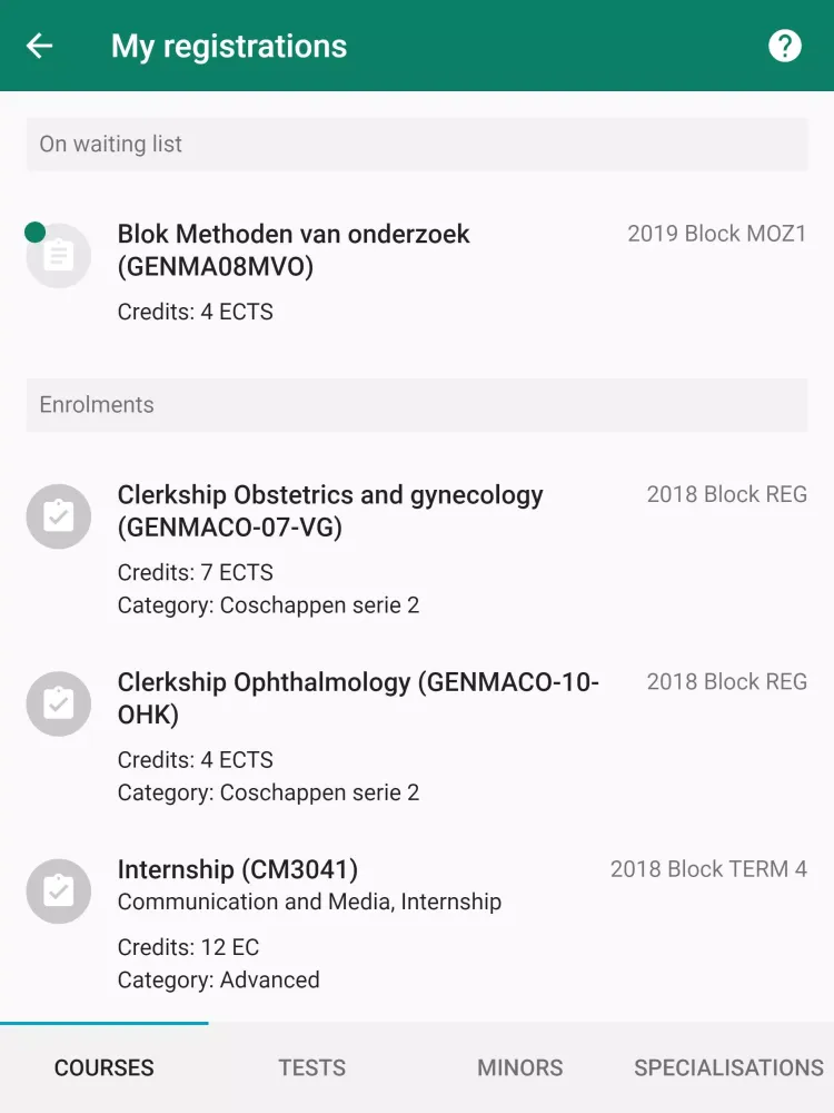 OSIRIS Erasmus University Screenshots