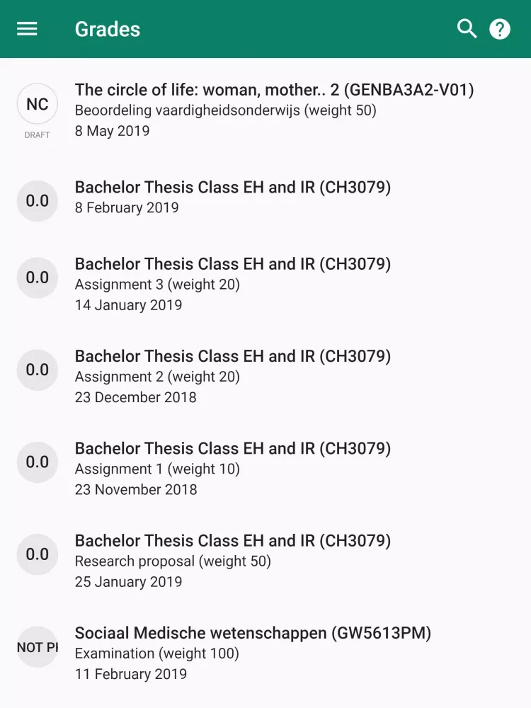OSIRIS Erasmus University Screenshots