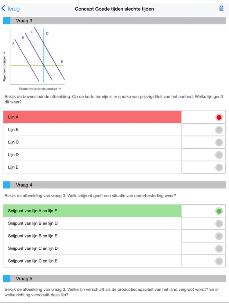 Examentraining VWO Economie iPad 应用截图