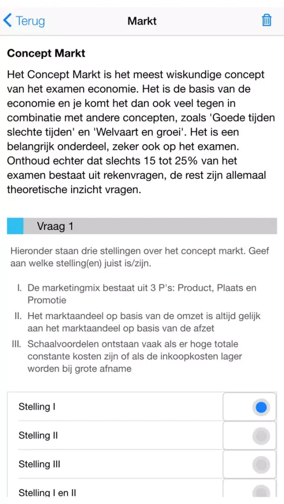 Examentraining VWO Economie应用截图