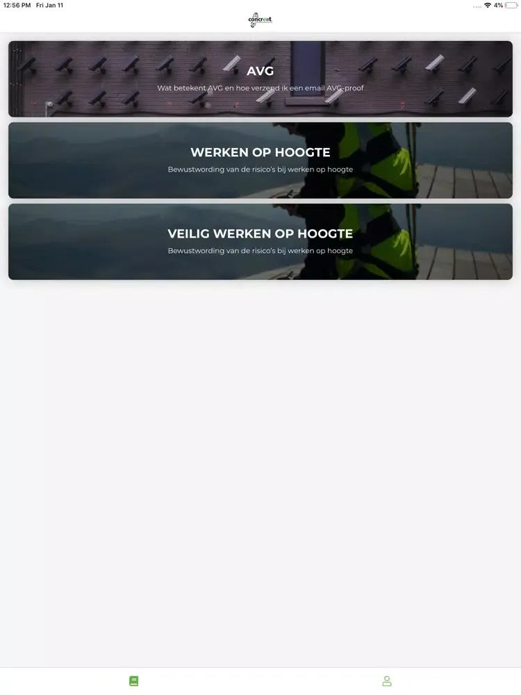 Concreetleren iPad  سکرین شاٹس
