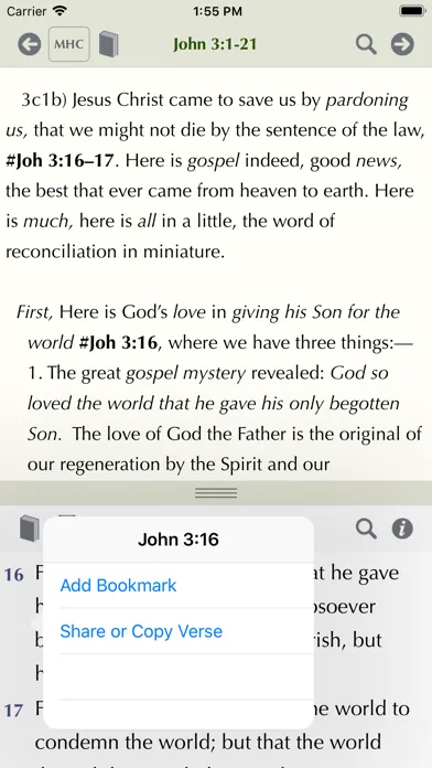 Zrzuty ekranu Matthew Henry Study Bible