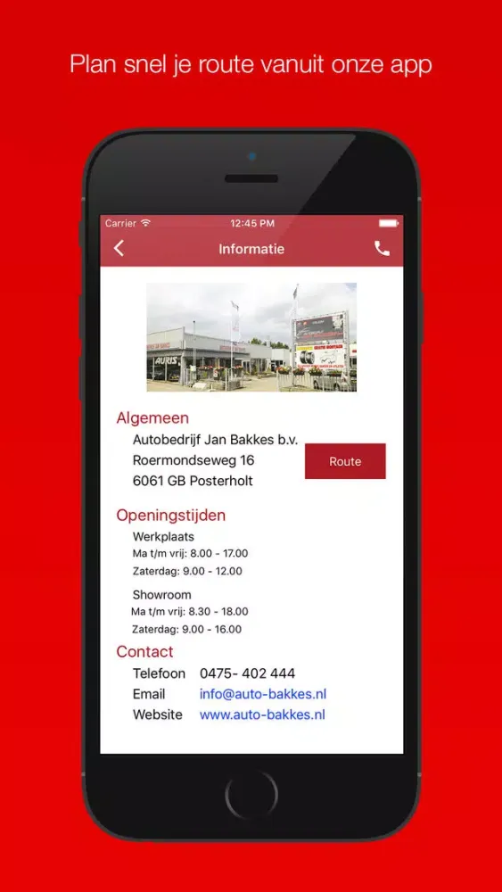 Tangkapan layar Autobedrijf Bakkes