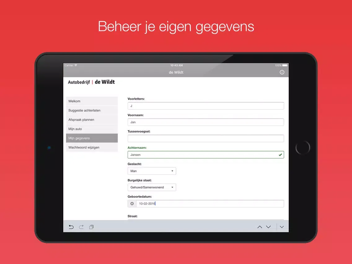 de Wildt iPad  سکرین شاٹس