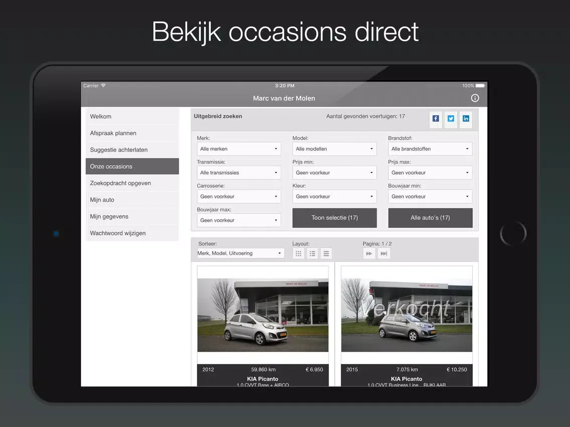 Capturas de pantalla de Marc van der Molen iPad 