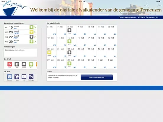 Afval gemeente Terneuzen iPad  Screenshots